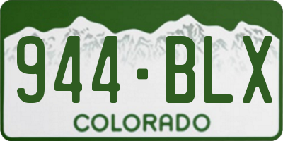 CO license plate 944BLX