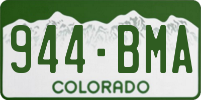 CO license plate 944BMA