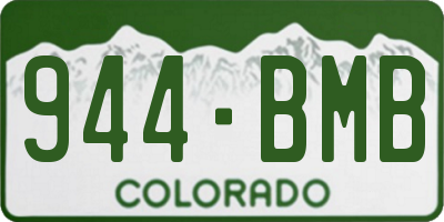 CO license plate 944BMB