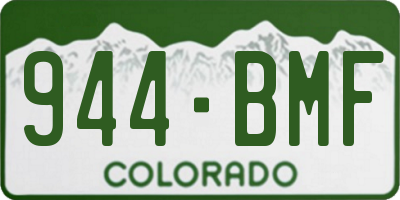 CO license plate 944BMF