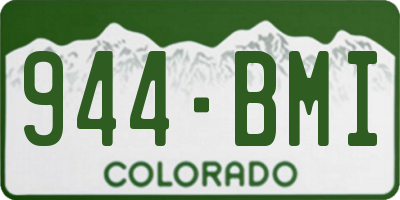 CO license plate 944BMI