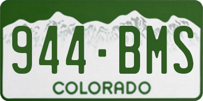 CO license plate 944BMS