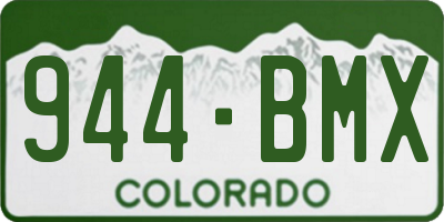 CO license plate 944BMX