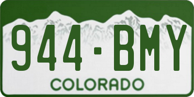 CO license plate 944BMY