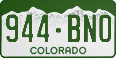 CO license plate 944BNO