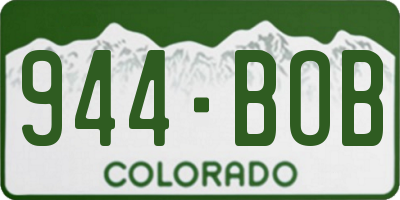 CO license plate 944BOB