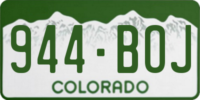 CO license plate 944BOJ