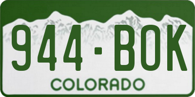 CO license plate 944BOK