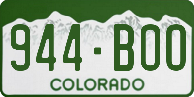 CO license plate 944BOO