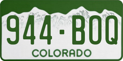 CO license plate 944BOQ