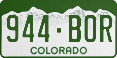 CO license plate 944BOR