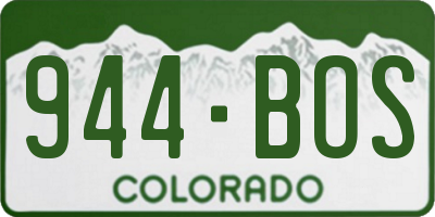 CO license plate 944BOS