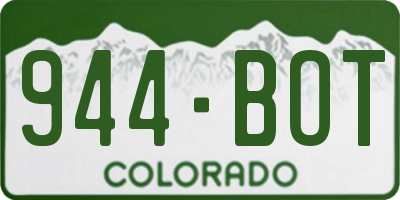 CO license plate 944BOT