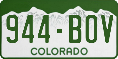 CO license plate 944BOV