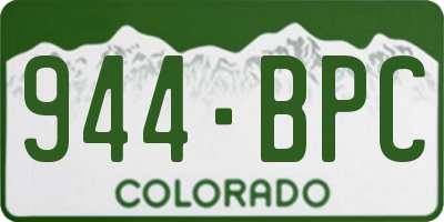 CO license plate 944BPC