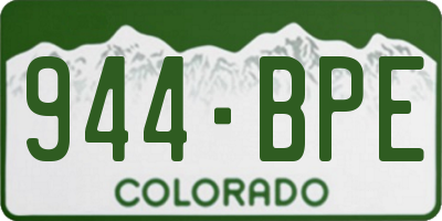 CO license plate 944BPE