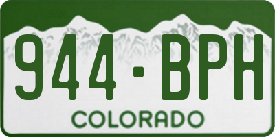CO license plate 944BPH