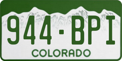 CO license plate 944BPI