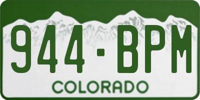 CO license plate 944BPM
