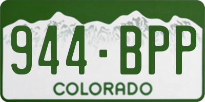 CO license plate 944BPP