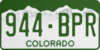 CO license plate 944BPR