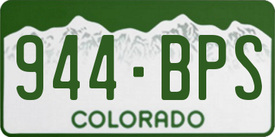 CO license plate 944BPS