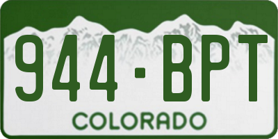 CO license plate 944BPT