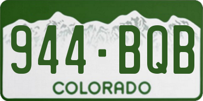 CO license plate 944BQB