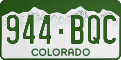 CO license plate 944BQC