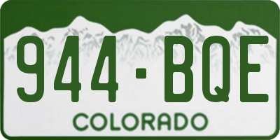CO license plate 944BQE