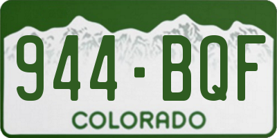 CO license plate 944BQF