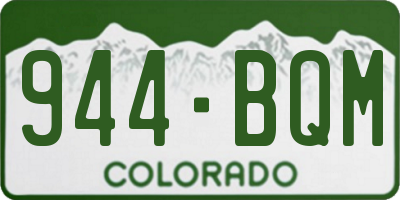 CO license plate 944BQM