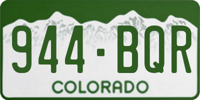 CO license plate 944BQR