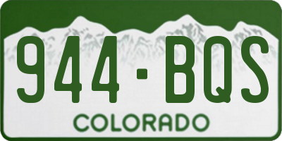 CO license plate 944BQS