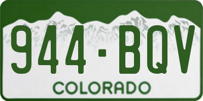 CO license plate 944BQV