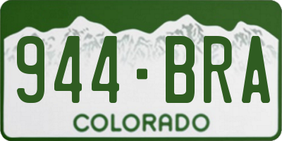 CO license plate 944BRA
