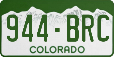 CO license plate 944BRC