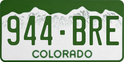 CO license plate 944BRE