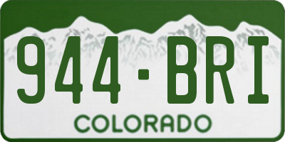 CO license plate 944BRI