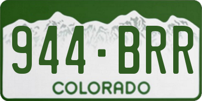 CO license plate 944BRR