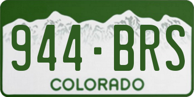 CO license plate 944BRS