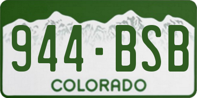 CO license plate 944BSB