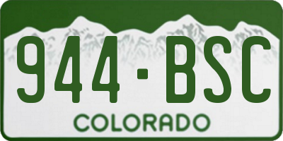 CO license plate 944BSC