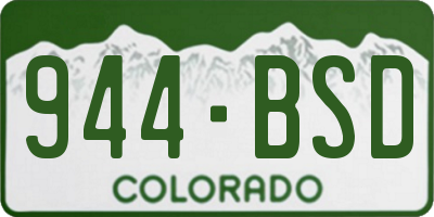 CO license plate 944BSD