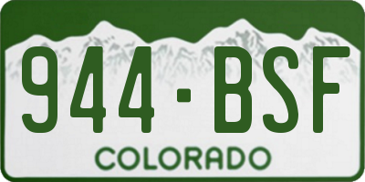 CO license plate 944BSF
