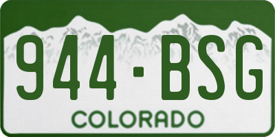CO license plate 944BSG