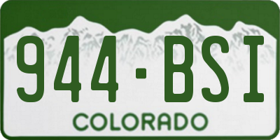 CO license plate 944BSI