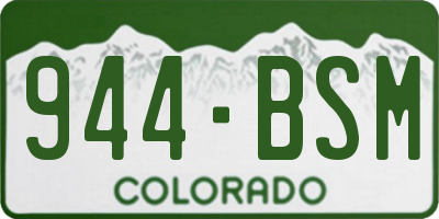 CO license plate 944BSM