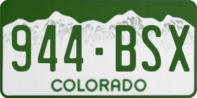 CO license plate 944BSX
