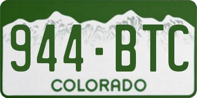CO license plate 944BTC